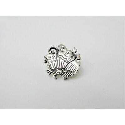 織田信長公 揚羽蝶家紋ブローチ[016K13]