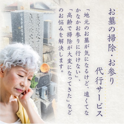 お墓参り代行B(墓石掃除を含む1.5時間程度×2回)[067S02]