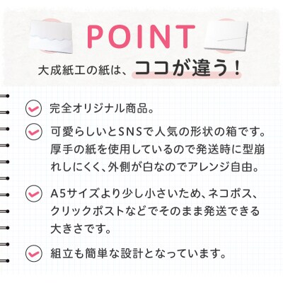 オリジナルギフトBOX(なみなみ型・手紙型)詰合せセット　各25枚入り[190K19]