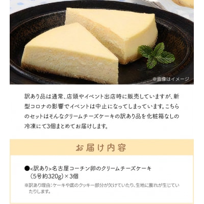 <訳あり>名古屋コーチン卵のクリームチーズケーキ[020N05]