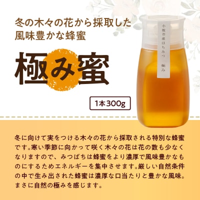 桃畑で作った完熟非加熱はちみつ食べ比べセット300gx3本(桃蜜・新蜜・極み蜜)[055A20]