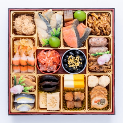 12/30・31配送 千賀屋おせち料理「おもてなし」和風三段重 4～5人前 全58品[035S04]