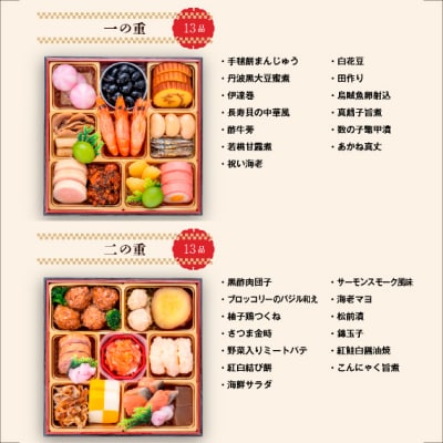 【小牧市人気No.1】千賀屋おせち料理「おもいやり」和風三段重 3人前 全38品 [035S02]