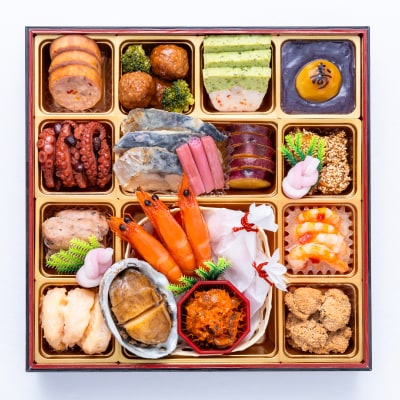 12/30・31配送 千賀屋おせち料理「福寿千」和風三段重 4～5人前 全61品 [035S05]