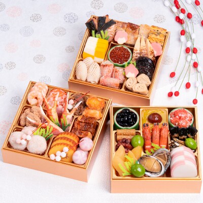 12/30・31配送 千賀屋おせち「にほんばれ」和風三段重 3人前 全34品 [035S10]