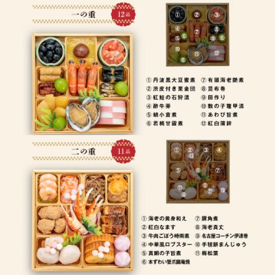 12/30・31配送 千賀屋おせち料理「にほんばれ」和風三段重 3人前 全34品 [035S10]