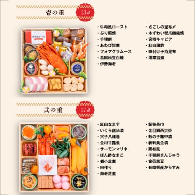 【早期限定寄附額】千賀屋おせち料理「千ノ幸」和風与段重 6～7人前 全58品 [035S17]