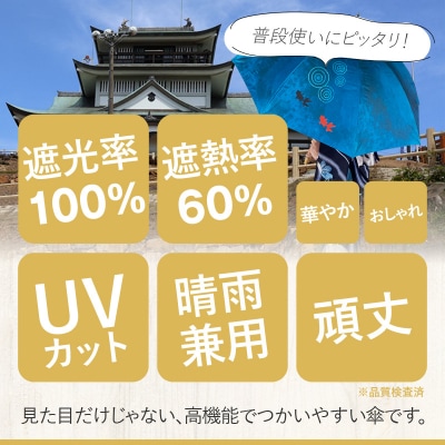 UVカット竹傘 長傘 イルカ 紫外線99.9%カット 晴雨兼用 男女兼用