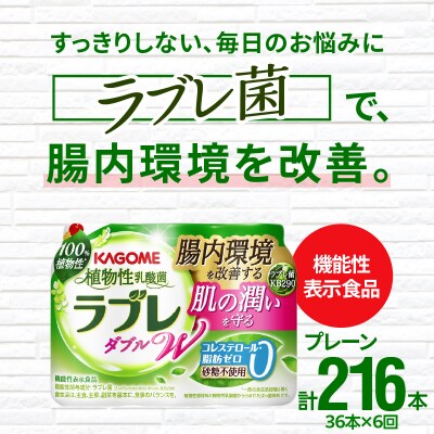 【2ヶ月に1回　計6回定期便】植物性乳酸菌ラブレW　プレーン36本(計216本)[052S04-T]