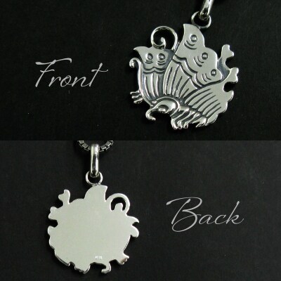 SV揚羽蝶家紋ペンダントネックレス(45cm)[016K27-02]