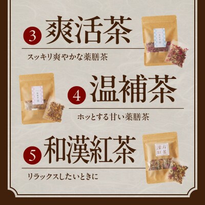 草漢堂の健康茶 詰合せセット　(お茶/爽活茶/鳩麦茶/温補茶/健食茶/和漢紅茶)[103S04]