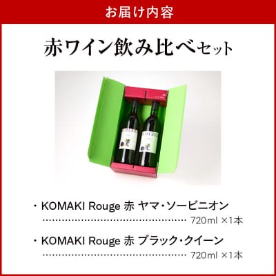 小牧ワイナリ― 赤ワイン2本飲み比べセット(小牧産ぶどう100%使用) [026A08]