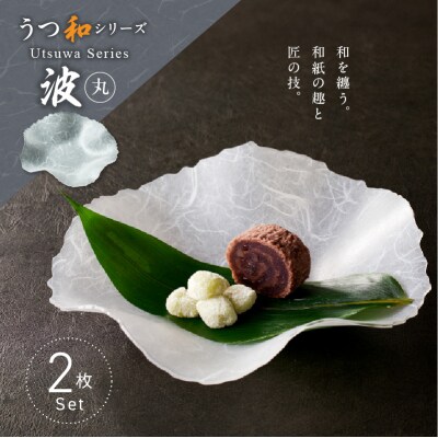 うつ和シリーズ「波・丸」(UT003A)(2枚入り) 食器 皿 器 日本製[111N09]