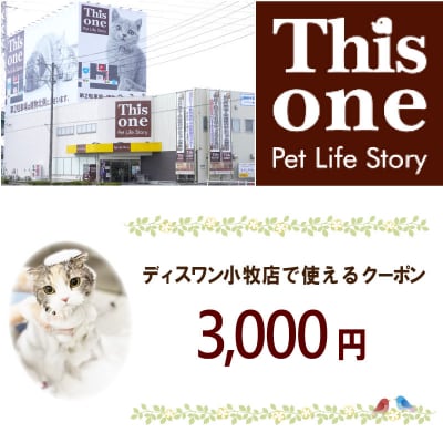ディスワン小牧店で使えるクーポン券(3,000 円)　[122P01]