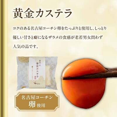 尾張小牧黄金カステラと小牧山城バウムクーヘンのセット 名古屋コーチン 和三盆[120A03]