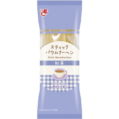 エースベーカリー スティックバウムクーヘン 紅茶味 8本入　バームクーヘン 個包装[134T12]
