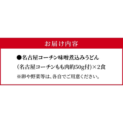 名古屋コーチン味噌煮込みうどん2食セット[004O06]
