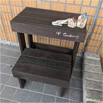 ウッドガーデンスタンド2台セット 幅45cmと幅36cm　花台 ガーデニング雑貨[161P01]