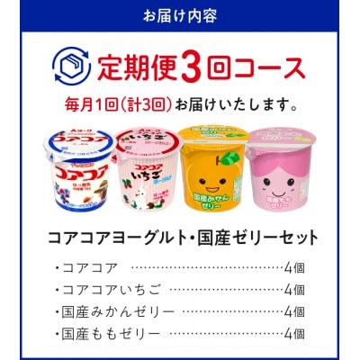 【3ヶ月定期便】愛知ヨーク コアコアヨーグルト&国産ゼリーセット 16個入[108A05-T]