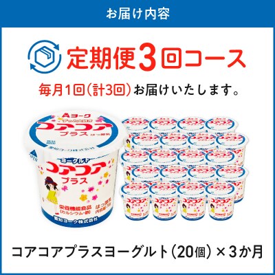 【3ヶ月定期便】愛知ヨーク コアコアプラスヨーグルト 20個入[108A11-T]