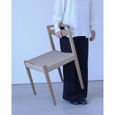 【HOFF&Co.】ダイニングチェア "RPチェア"　椅子 無垢材 ペーパーコード[183H05]