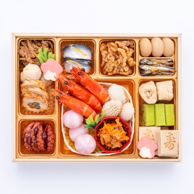 12/30・31配送 千賀屋おせち「天寿千」和風三段重 3～4人前 全45品 [035S27]