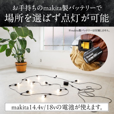 アウトドアに最適なストリングライト|でんらい Z042 電球色[172C11-01]