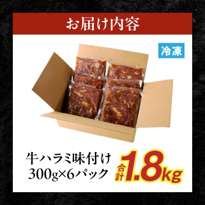 【食肉総合卸 丸正】牛ハラミ味付け1.8kg [153M11]