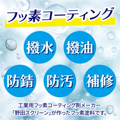 フッ素系 水だけでなく「油」も弾いちゃうクリア塗料(1本) [192N01]