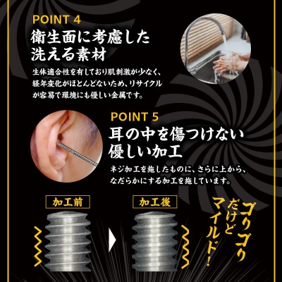 〈専用スタンド付き〉ゴリラの耳かき チタン製　日本製　新感覚　スタイリッシュ　洗える[196M01]