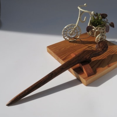 木製かんざし スクロール型 (ボコーテ) [195S27-01]