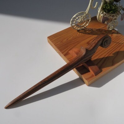 木製かんざし スクロール型 (ボコーテ) [195S27-01]