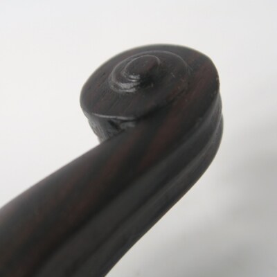 木製かんざし スクロール型 (黒檀) [195S27-02]