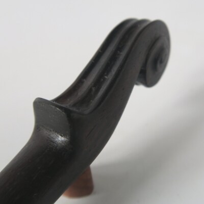 木製かんざし スクロール型 (黒檀) [195S27-02]