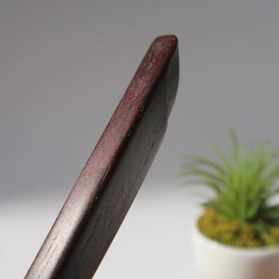 木製かんざし リーフ型 標準サイズ (紫檀) [195S28-01]