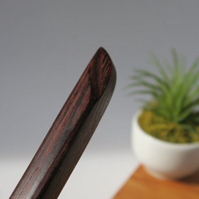 木製かんざし リーフ型 標準サイズ (タガヤサン) [195S28-03]