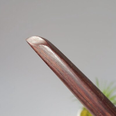 木製かんざし リーフ型 標準サイズ (タガヤサン) [195S28-03]