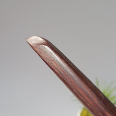 木製かんざし リーフ型 標準サイズ (タガヤサン) [195S28-03]