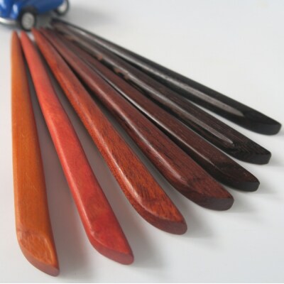 木製かんざし リーフ型 標準サイズ (チャクテビガ) [195S28-04]