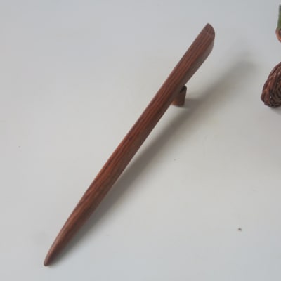 木製かんざし リーフ型 標準サイズ (ローズウッド) [195S28-05]