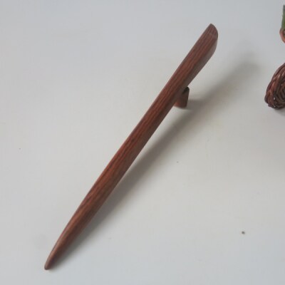 木製かんざし リーフ型 標準サイズ (ローズウッド) [195S28-05]