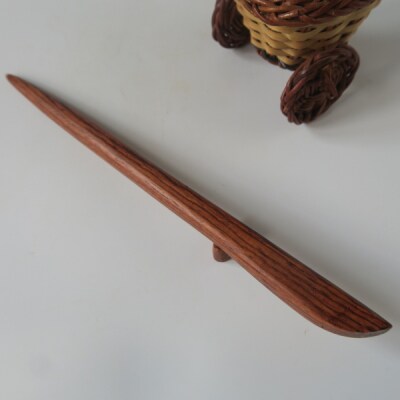 木製かんざし リーフ型 標準サイズ (ローズウッド) [195S28-05]