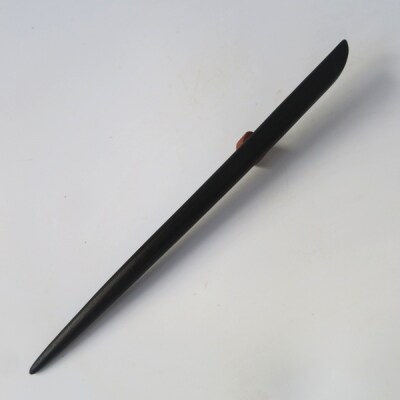 木製かんざし リーフ型 ロングタイプ (黒檀) [195S29-02]