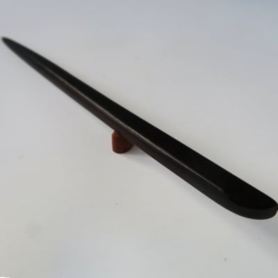 木製かんざし リーフ型 ロングタイプ (黒檀) [195S29-02]