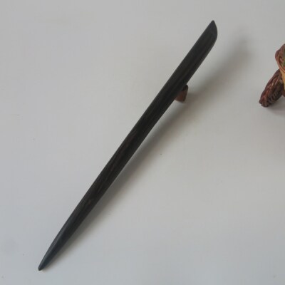 木製かんざし リーフ型 ロングタイプ (タガヤサン) [195S29-03]