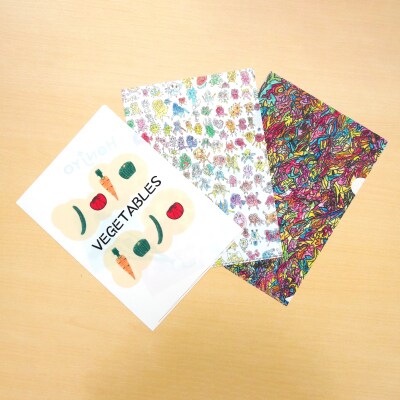 ★福祉施設応援品★ オリジナルクリアファイルセット(3枚入り)