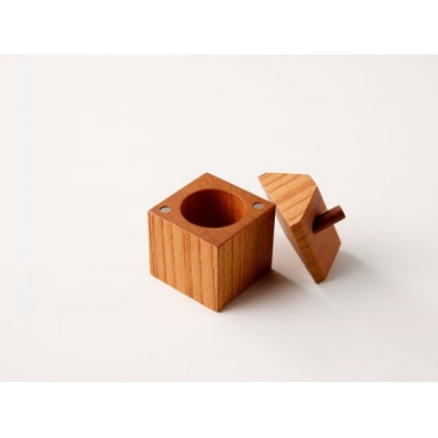 えんとつ屋根のおうち型乳歯ケース(ケヤキ)[087Y10-01]