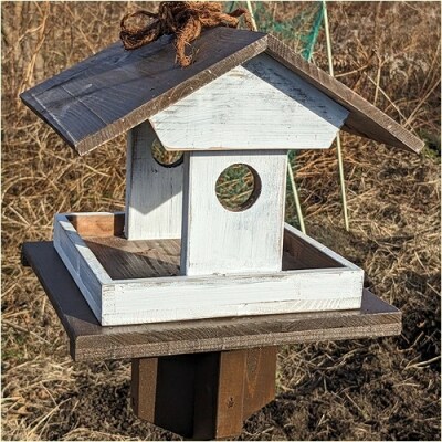 バードフィーダー　本体と据え付け用天板&杭のセット(本体とオプションのセット)[161P22]