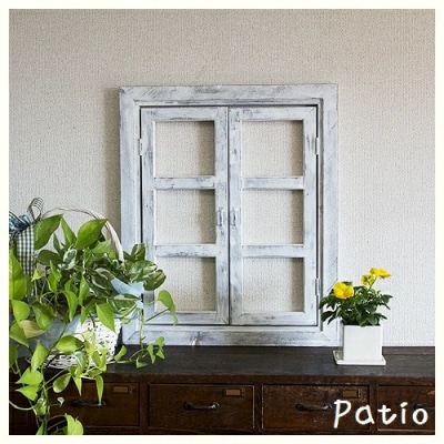 フェイク窓のオブジェ　本体と自立固定用スタンドのセット(本体とオプションのセット)[161P26]