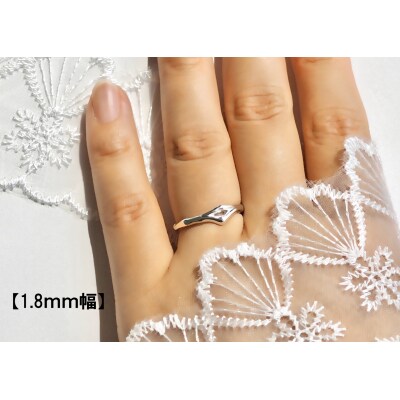SV連理木リング〈1.8mm幅〉(8号)[016K28-03]